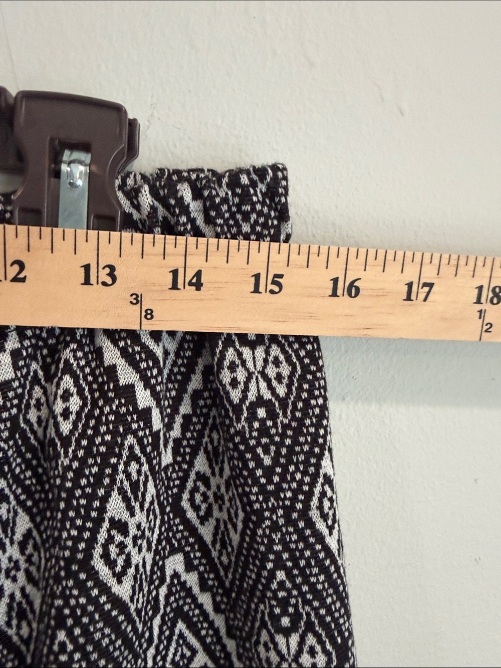 Nina Leonard Black & White Geometric Fringe Midi Skirt - Picture 8 of 9